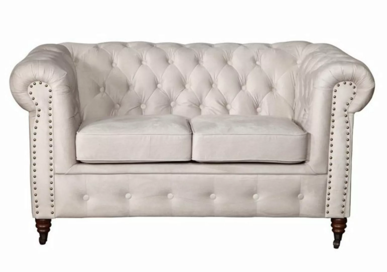 Xlmoebel Sofa Zweisitzer Chesterfield Sofa mit Stoffbezug in edlem Design v günstig online kaufen