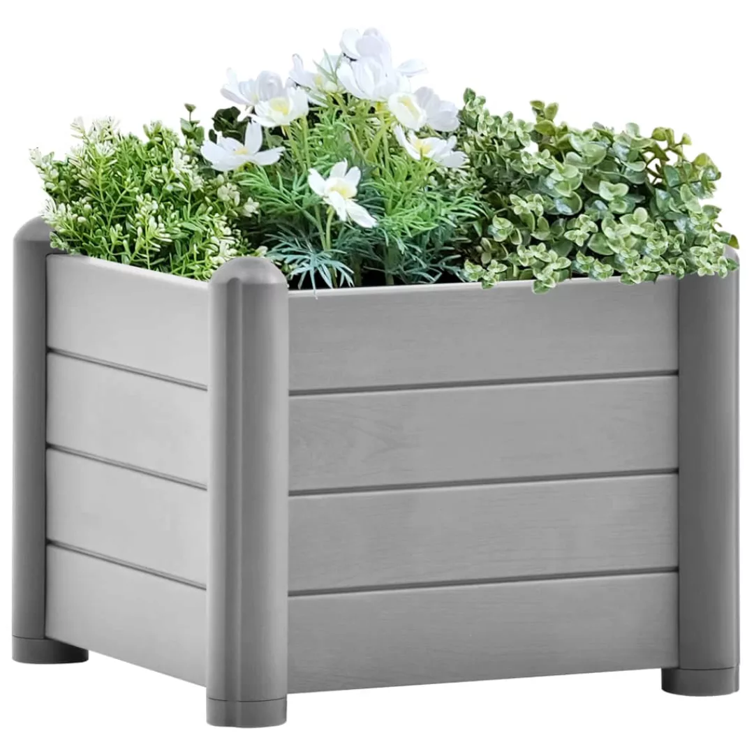 Garten-hochbeet Pp Stein Grau 43x43x35 Cm günstig online kaufen