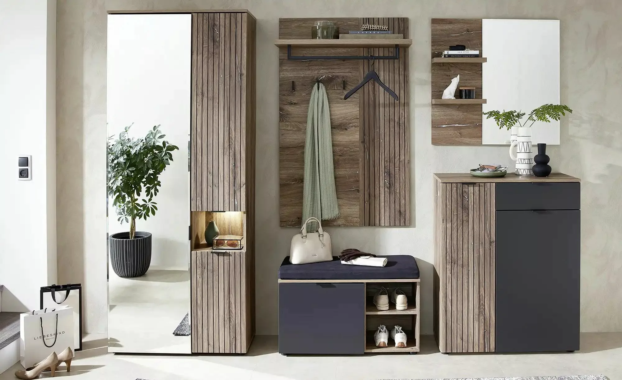uno Spiegel 82 x 80 cm Elina ¦ holzfarben ¦ Holzwerkstoff,Glas ¦ Maße (cm): günstig online kaufen