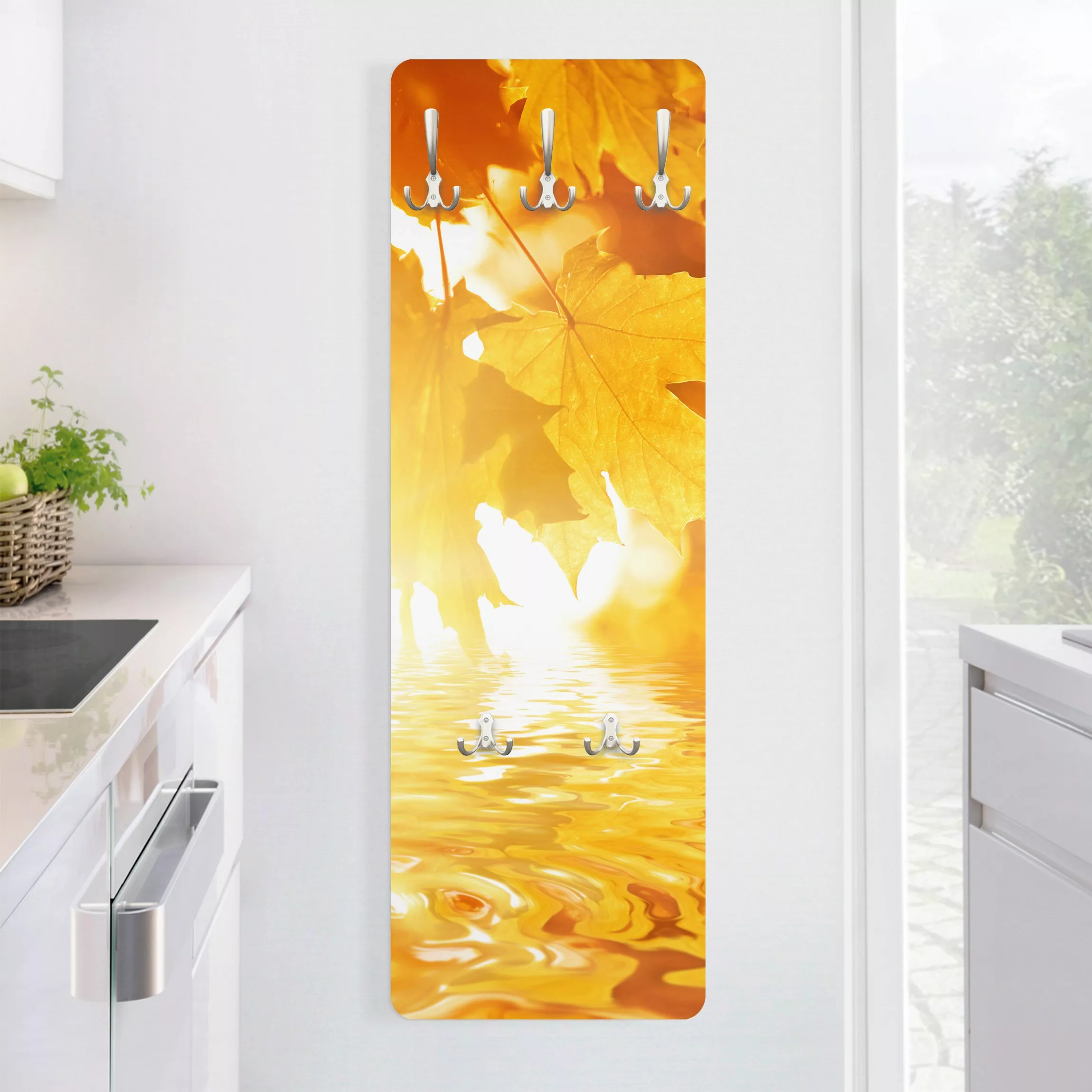 Wandgarderobe Holzpaneel Natur & Landschaft Autumn Leaves günstig online kaufen