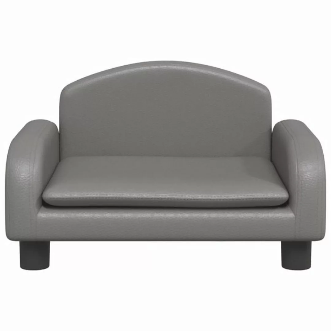 vidaXL Kindersofa Kindersofa Grau 50x40x30 cm Kunstleder Kindercouch Kinder günstig online kaufen