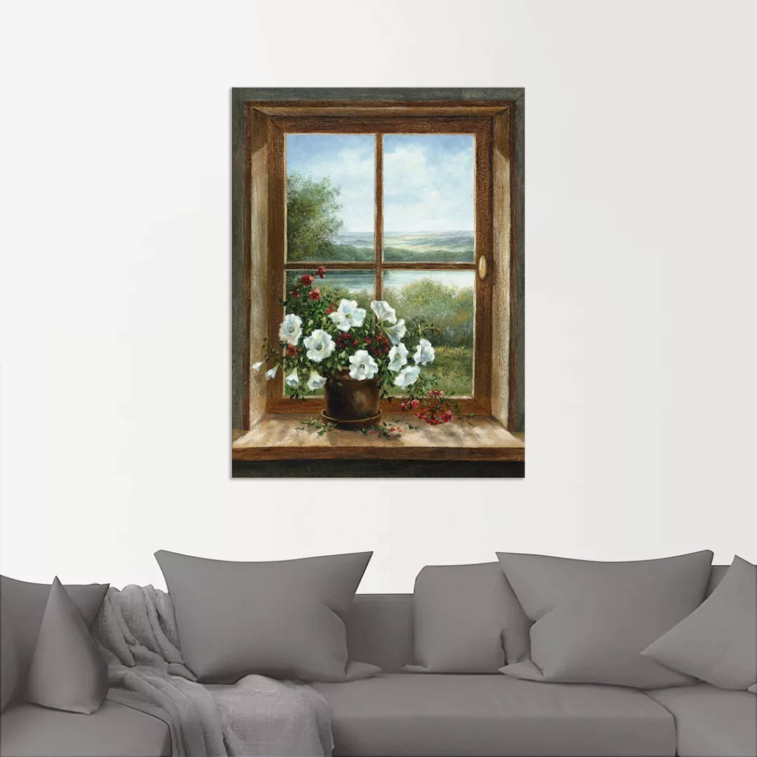 Artland Wandbild "Blumen am Fenster", Arrangements, (1 St.), als Alubild, O günstig online kaufen