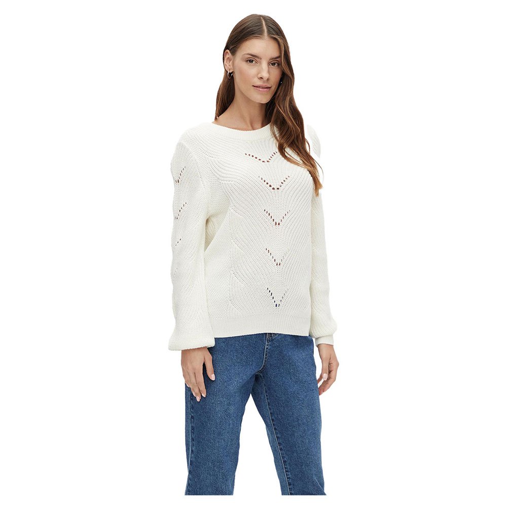 Vila Enia O-ausschnitt Pullover M White Alyssum günstig online kaufen