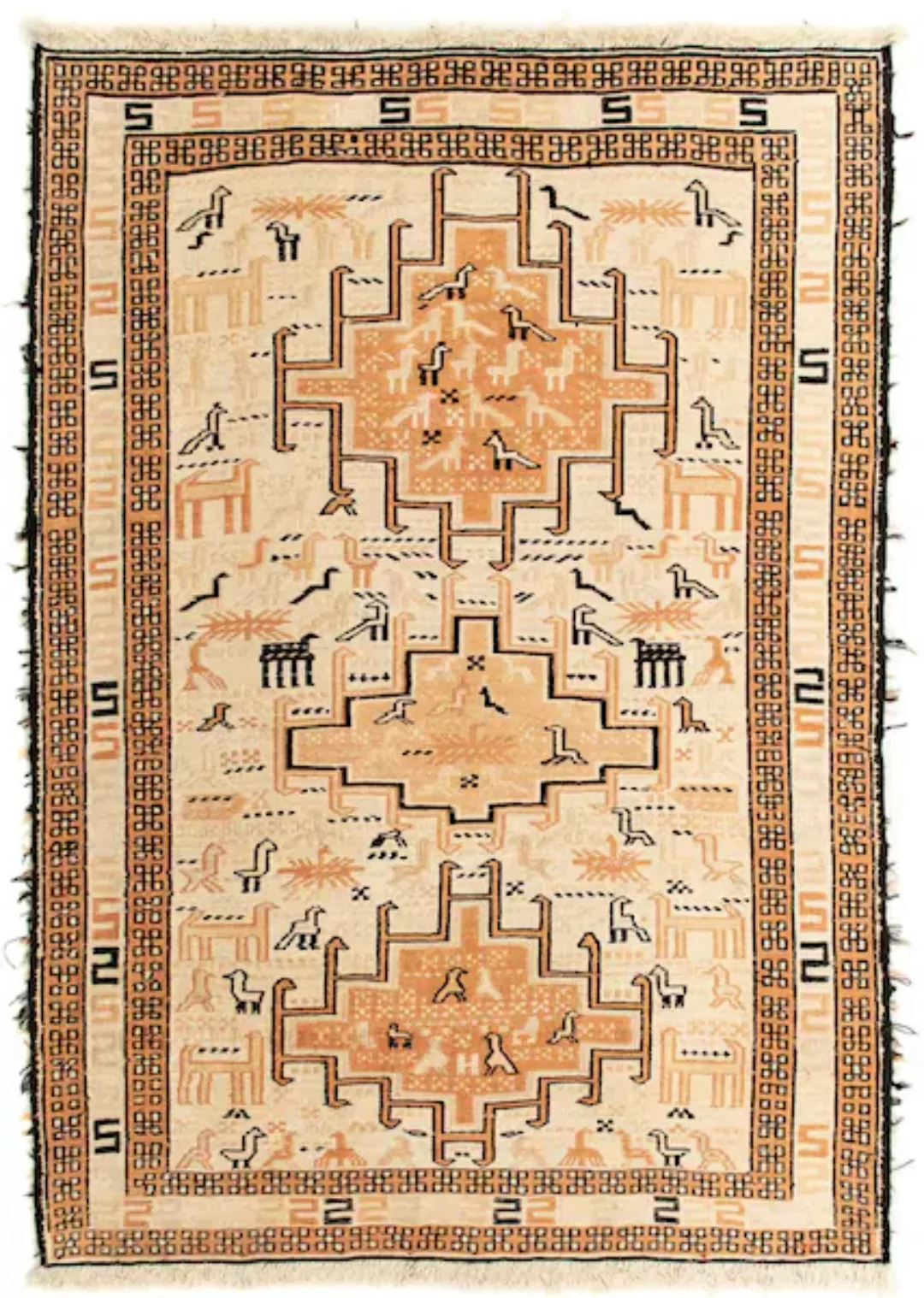 morgenland Wollteppich »Kelim - Oriental - 100 x 71 cm - beige«, rechteckig günstig online kaufen