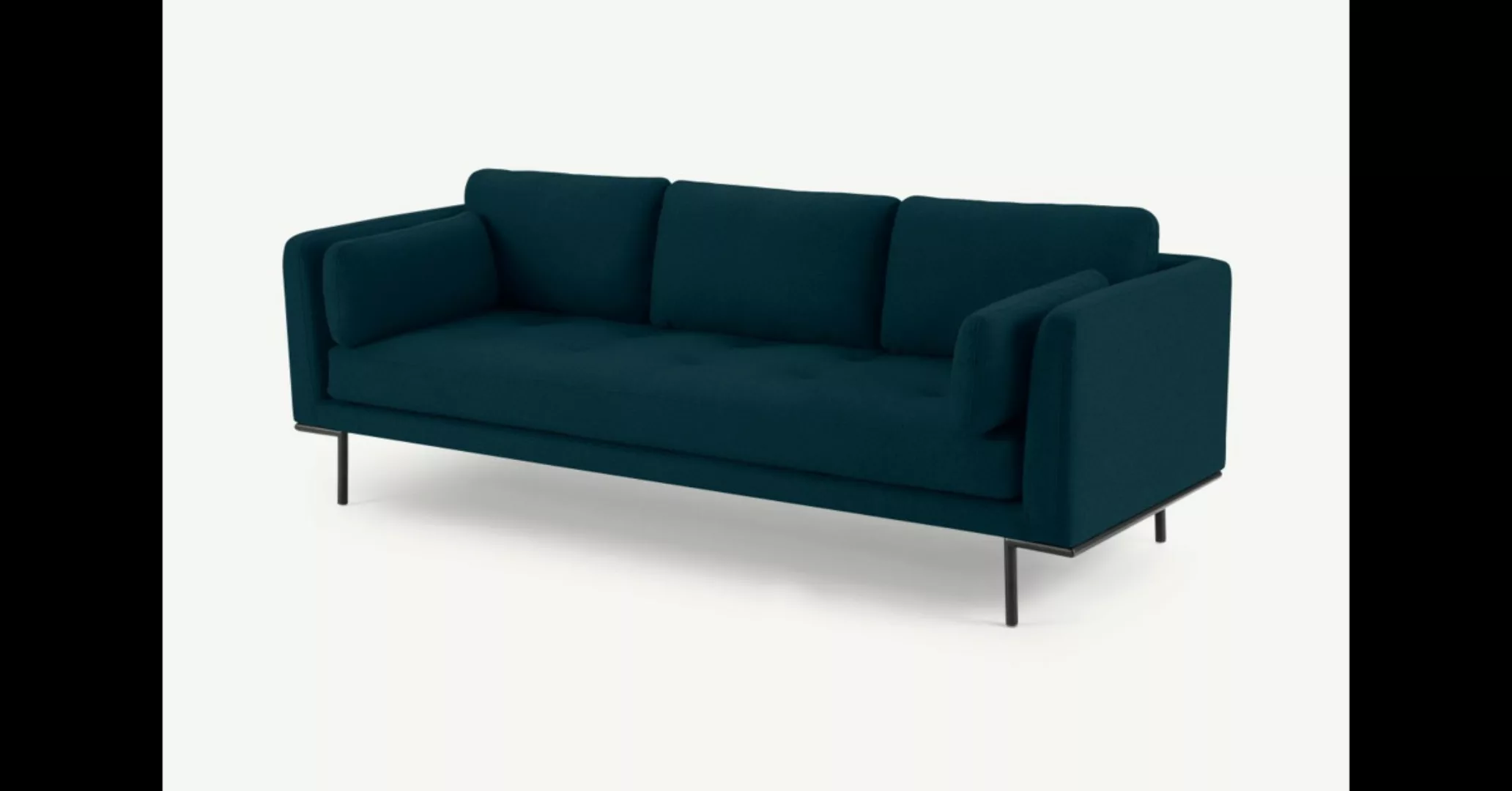 Harlow 3-Sitzer Sofa, dunkles Blaugruen - MADE.com günstig online kaufen