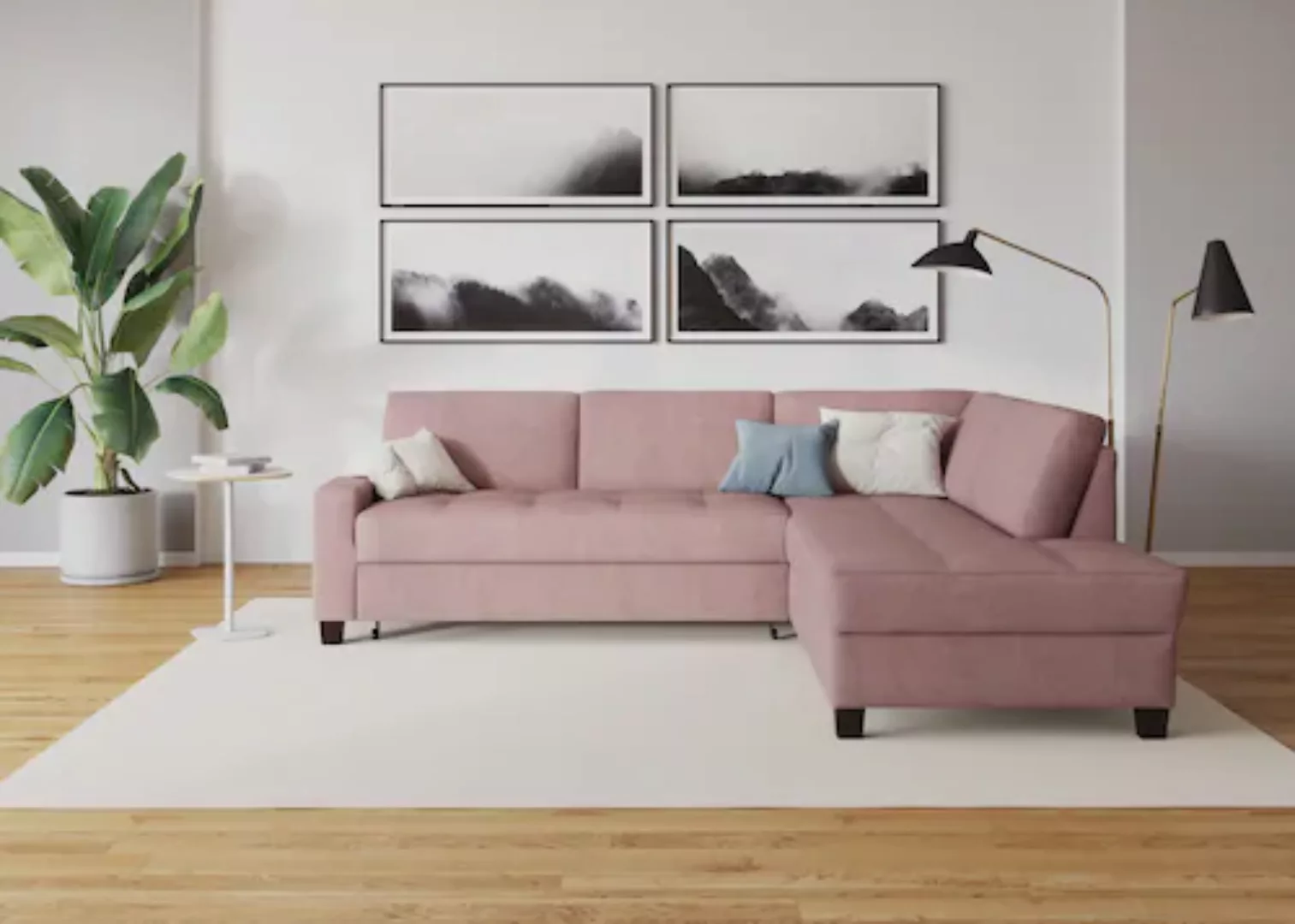 DOMO collection Ecksofa »Florentina L-Form«, wahlweise mit Bettfunktion, mi günstig online kaufen