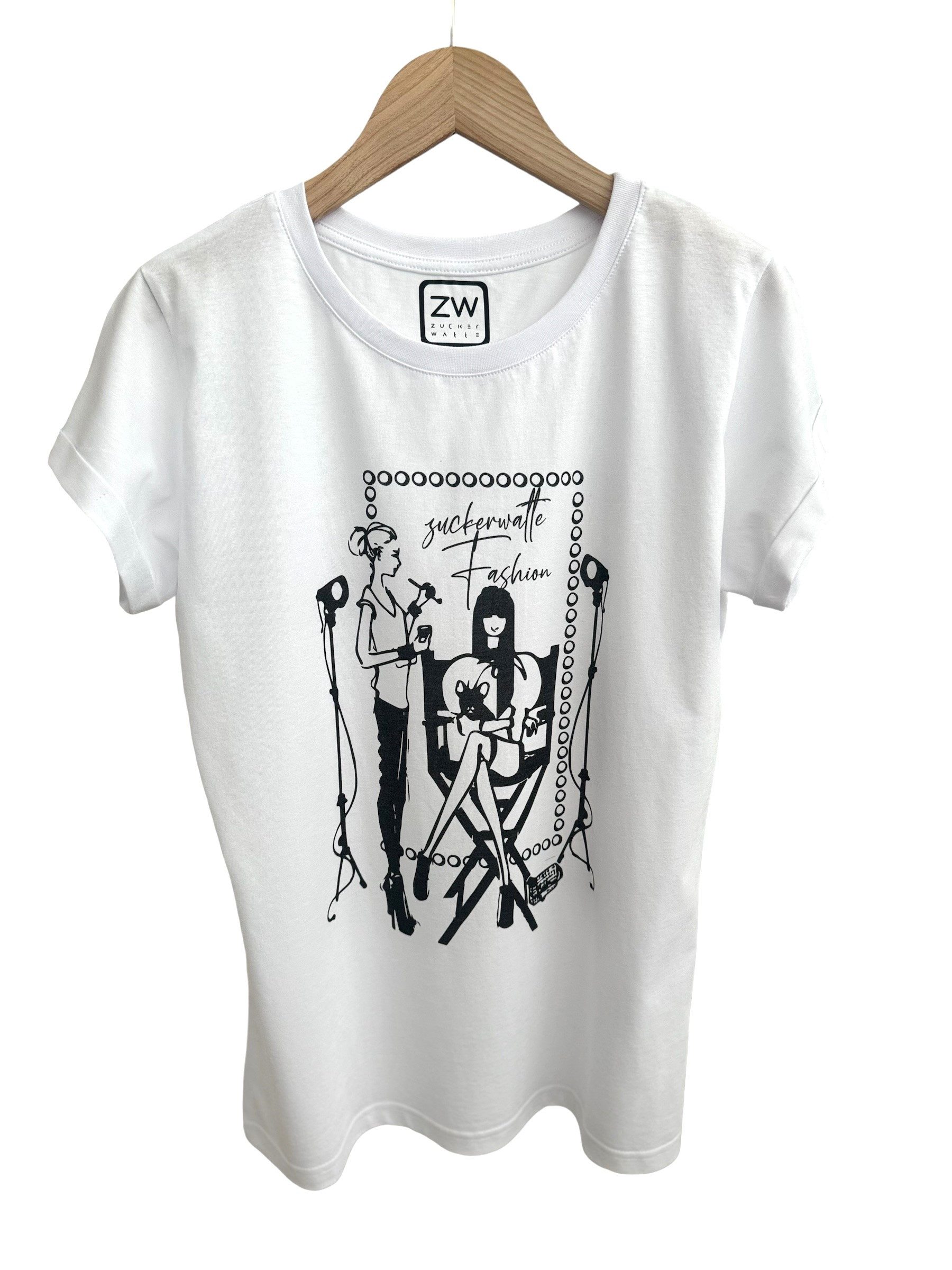 Zuckerwatte Print-Shirt mit Rundhalsausschnitt aus 100% günstig online kaufen