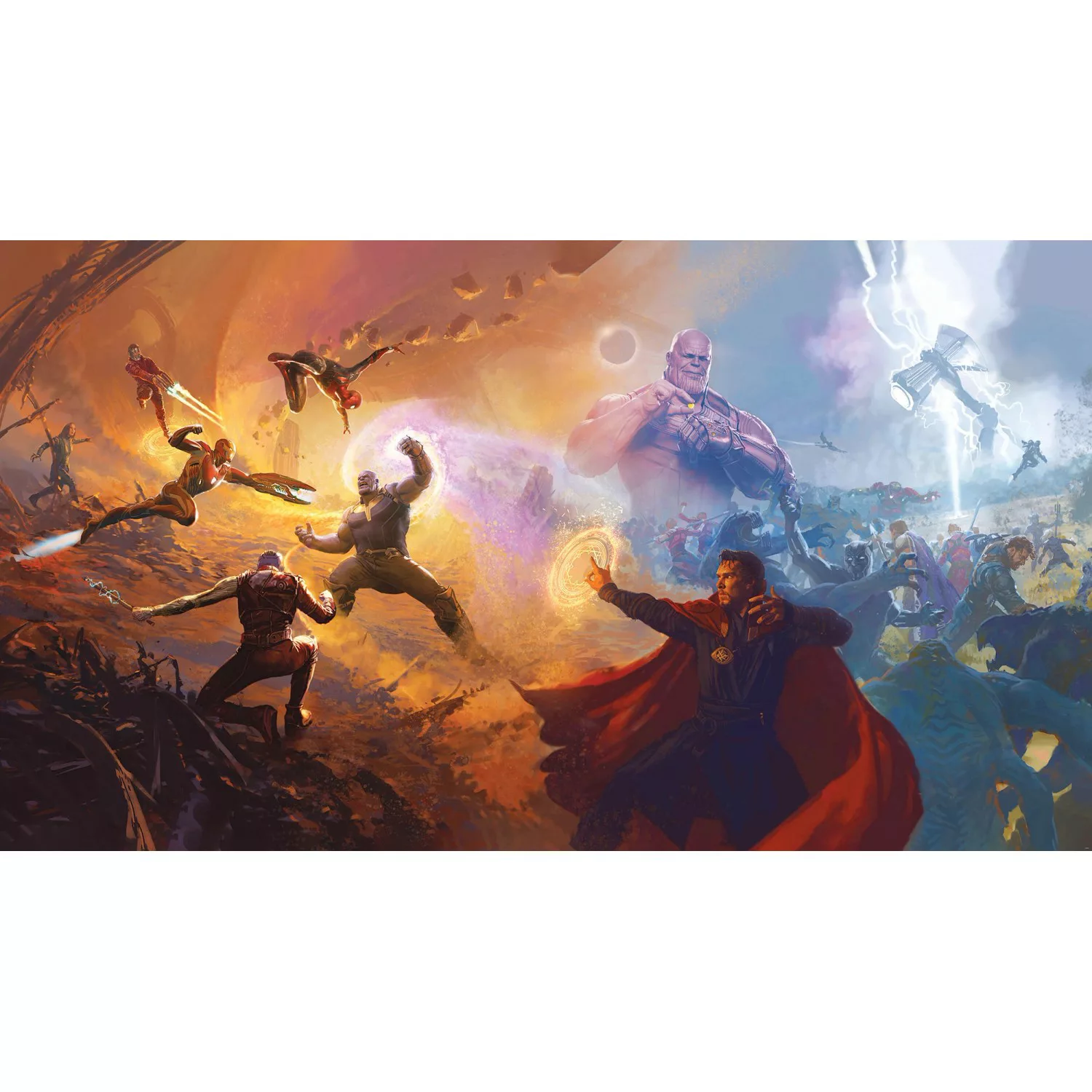 Komar Vliestapete »Avengers Epic Battles Two Worlds«, 500x280 cm (Breite x günstig online kaufen