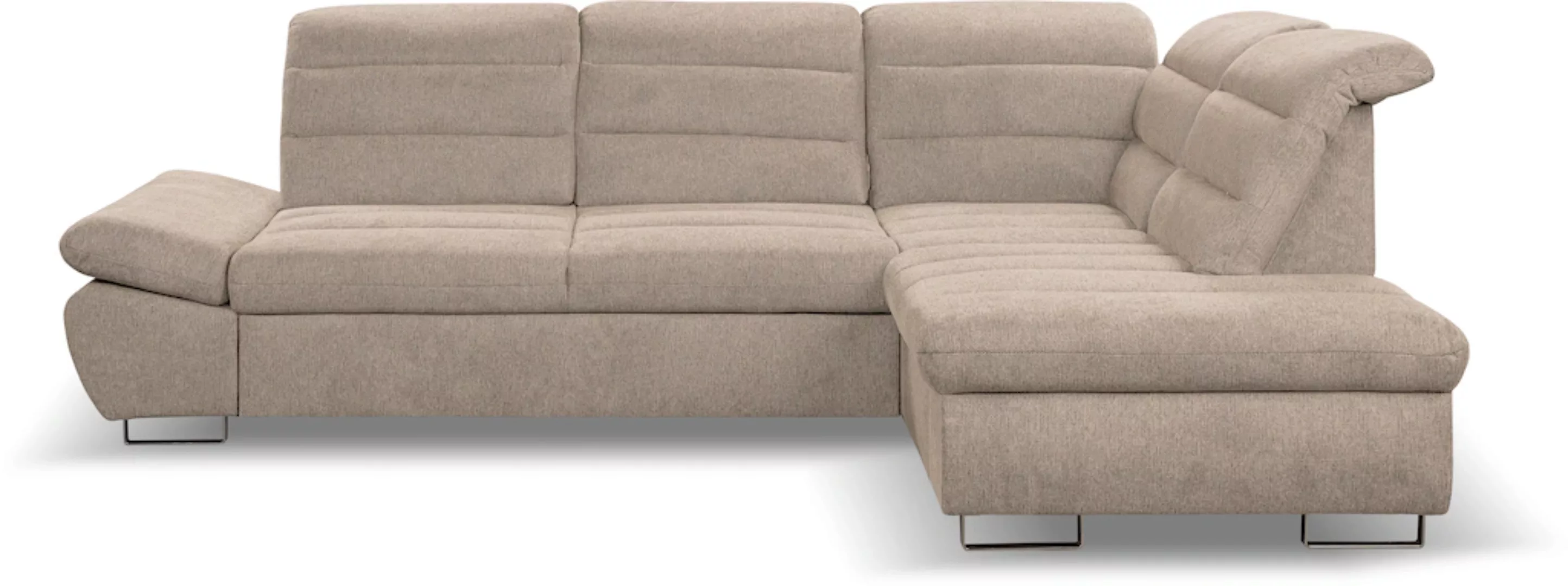 WERK2 Ecksofa "Roma L-Form", Sofa mit Schlaffunktion, Sitztiefenverstellung günstig online kaufen