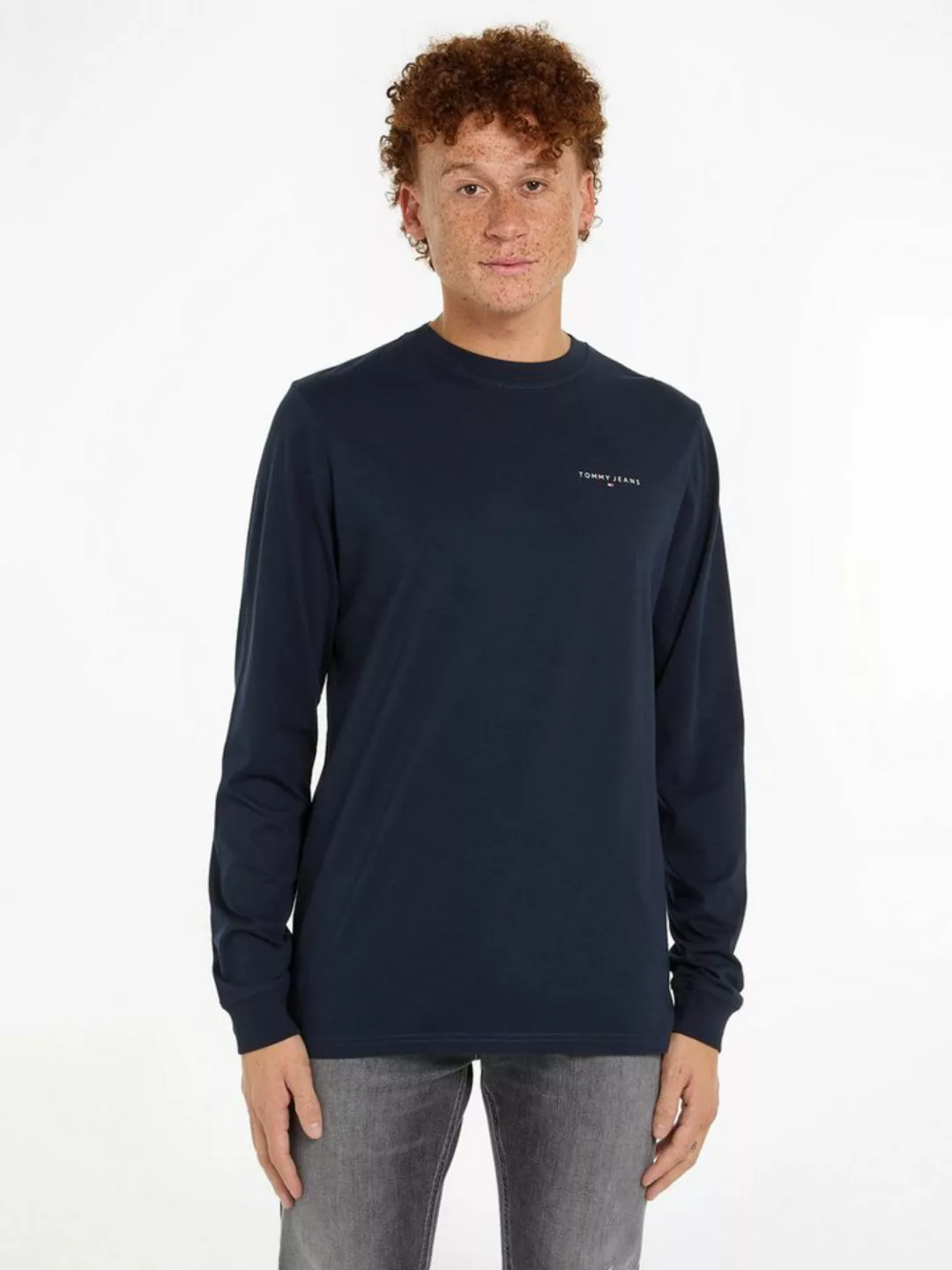 Tommy Jeans Langarmshirt TJM SLIM LINEAR CHST L/S TEE EXT mit Logodruck günstig online kaufen