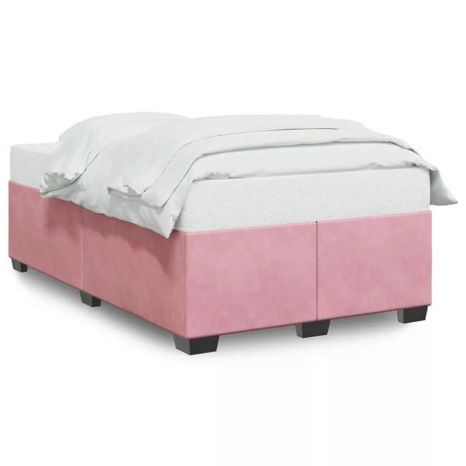 vidaXL Bettgestell Rosa 120x190 cm Samt Modell 22099265 günstig online kaufen