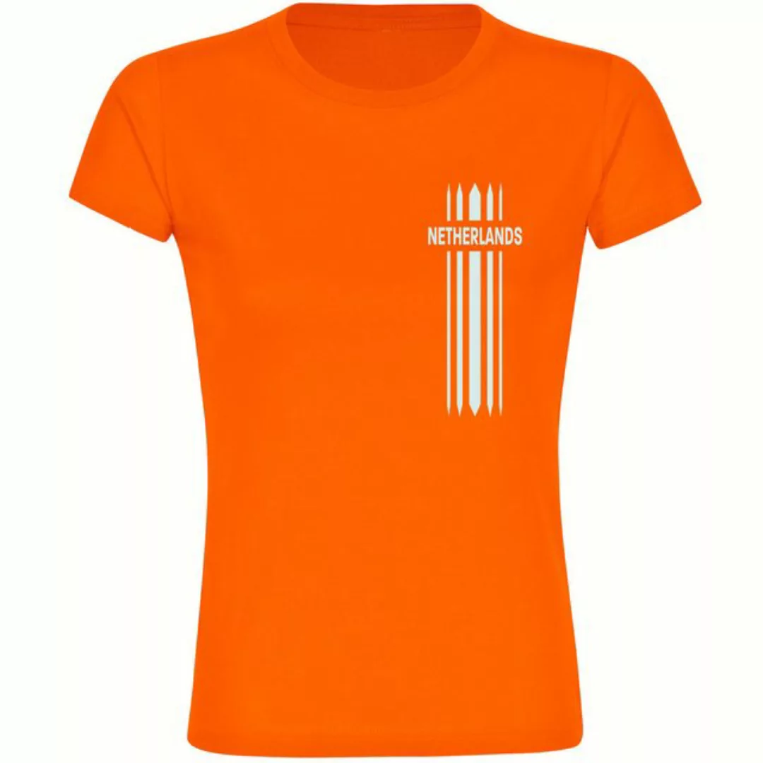 multifanshop T-Shirt Damen Netherlands - Streifen - Frauen günstig online kaufen