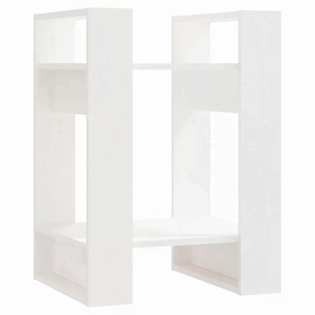 vidaXL Bücherregal Bücherregal/Raumteiler Weiß 41x35x57 cm günstig online kaufen