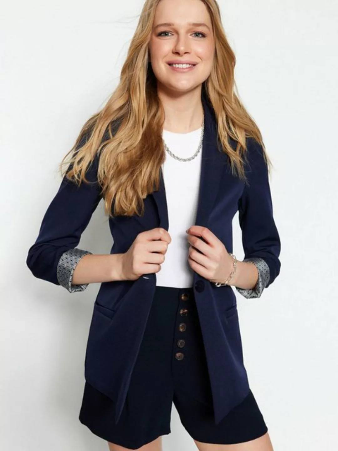 Trendyol Kurzblazer (1-tlg) Plain/ohne Details günstig online kaufen