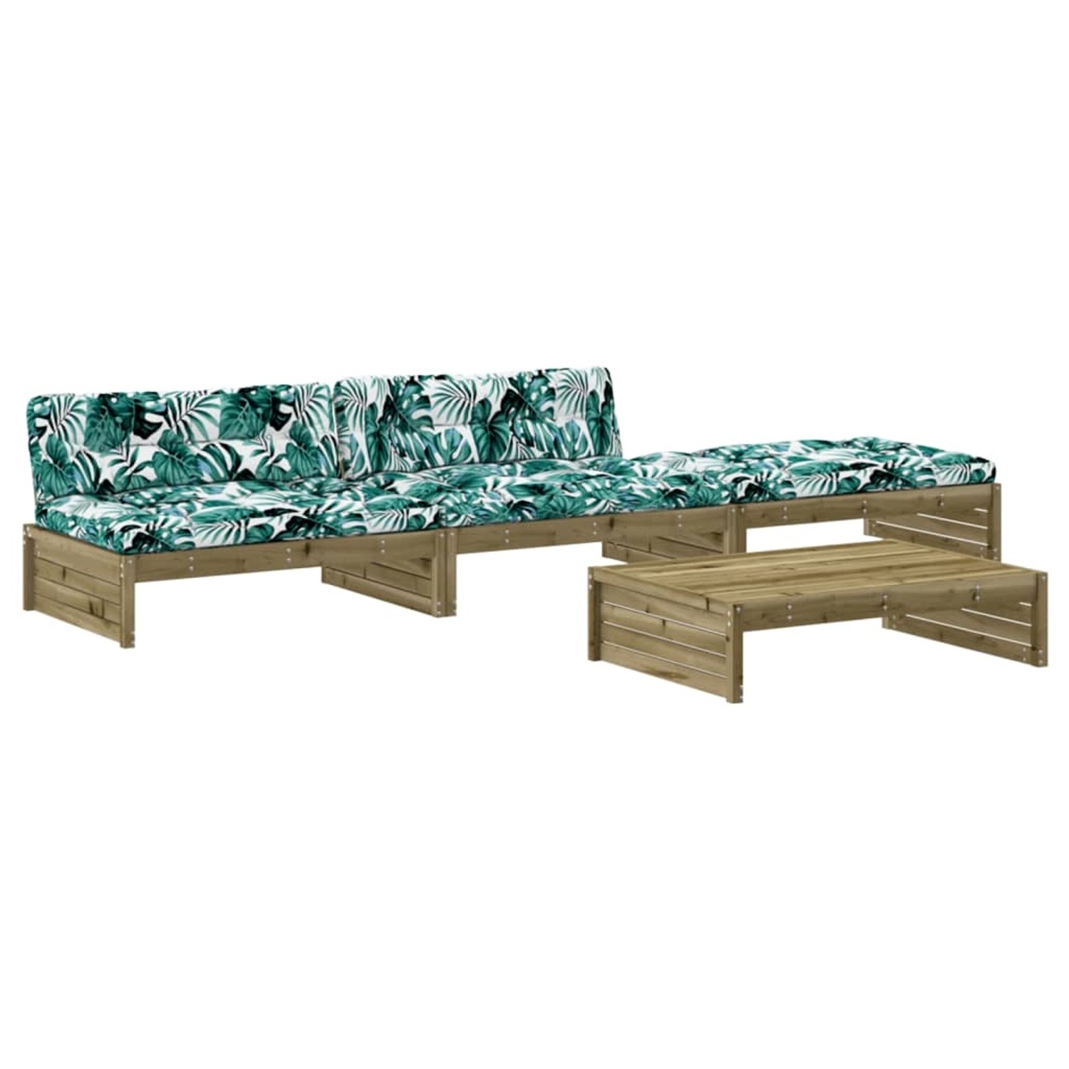 vidaXL 4-tlg Garten-Lounge-Set mit Kissen Kiefernholz Imprägniert Modell 13 günstig online kaufen