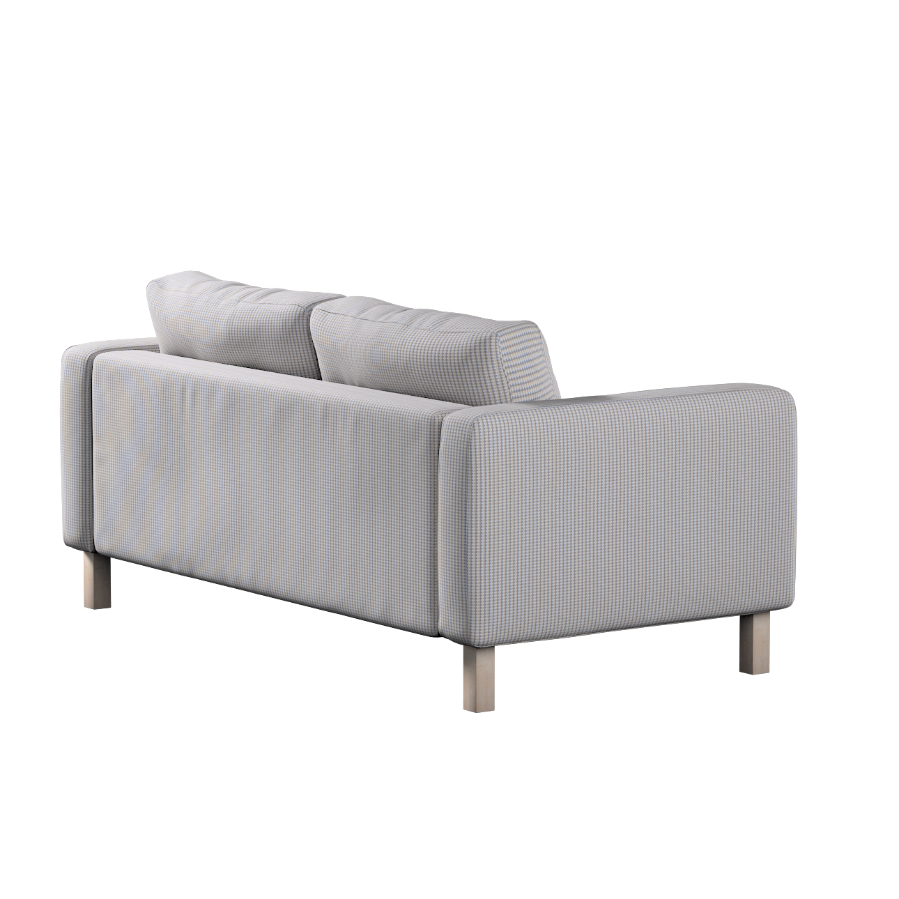 Bezug für Karlstad 2-Sitzer Sofa nicht ausklappbar, beige-blau, Sofahusse, günstig online kaufen