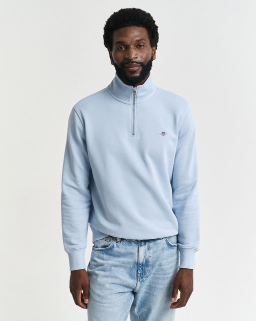 Gant Sweatshirt REG SHIELD HALF ZIP SWEAT mit Logostickerei auf der Brust günstig online kaufen