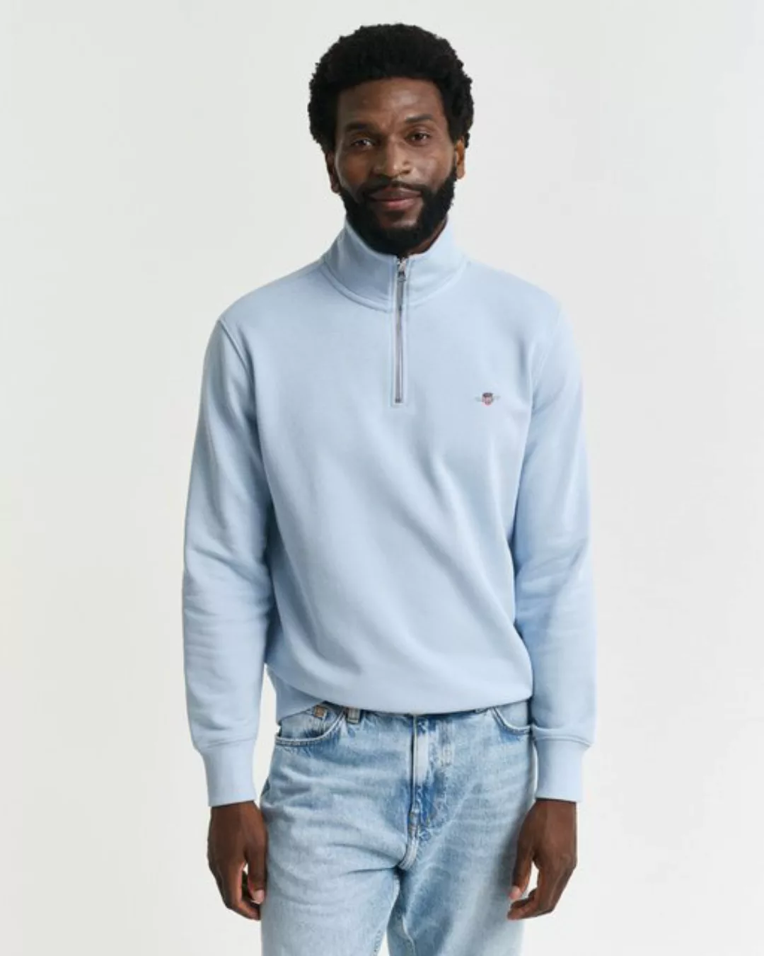 Gant  Sweatshirt Sweatshirt mit 1/4-Reißverschluss und regulärem Schild günstig online kaufen