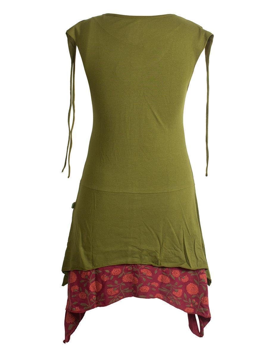 Vishes Zipfelkleid Ärmelloses Lagen-look Elfen Zipfelkleid günstig online kaufen