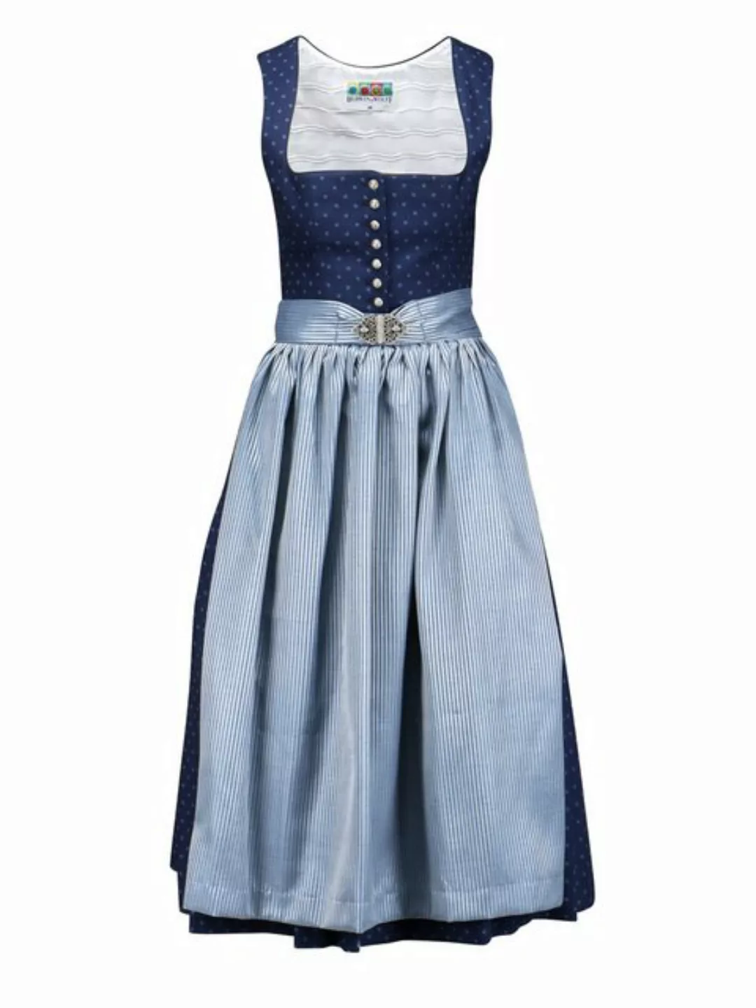 Berwin Dirndl Dirndl mit Streifenschürze und Schliesse günstig online kaufen