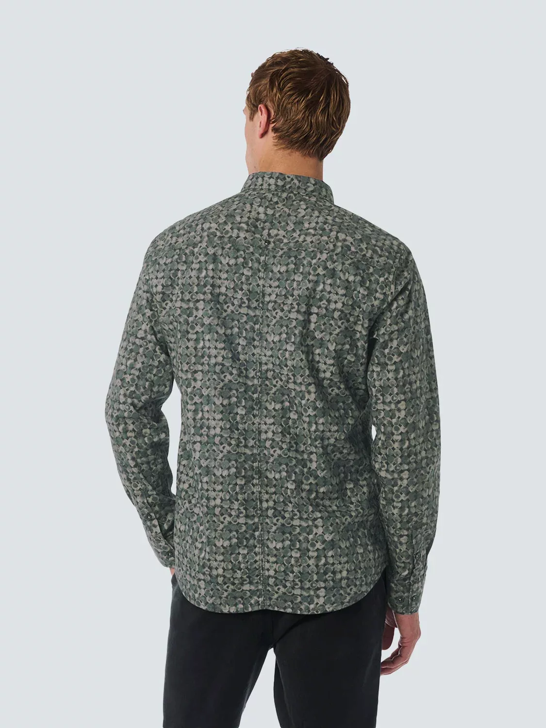 NO EXCESS Langarmhemd No Excess Stretch All-Over Print Shirt günstig online kaufen