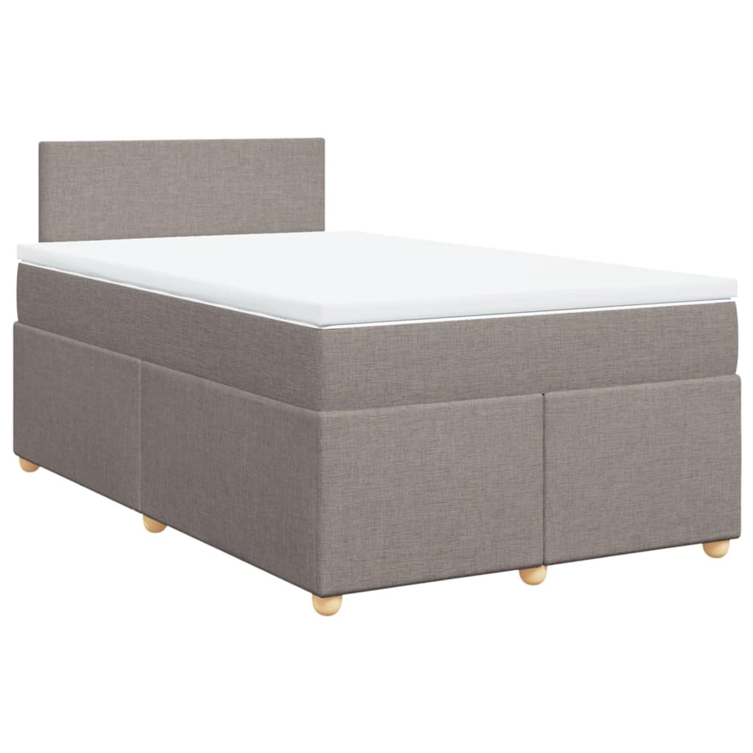 vidaXL Boxspringbett mit Matratze Taupe 120x190 cm Stoff2098285 günstig online kaufen