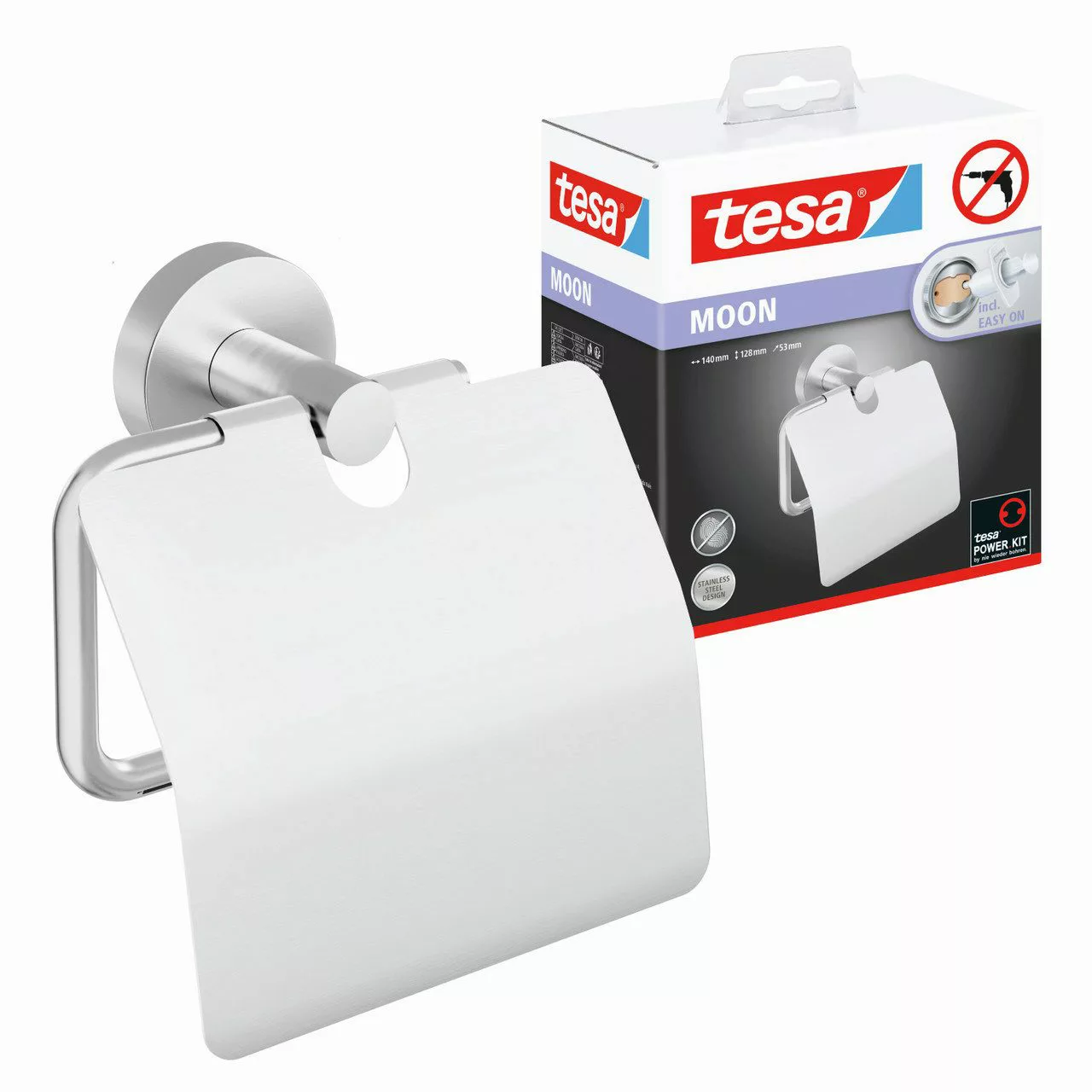 tesa Toilettenpapierhalter 1 x MOON WC-Papierrollenhalter günstig online kaufen