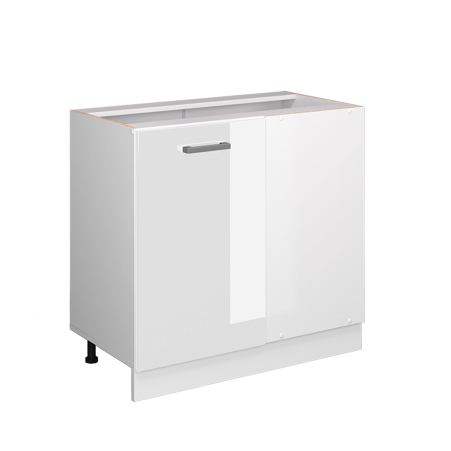 Vicco Eckunterschrank R-Line, Weiß Hochglanz/Weiß, 86 günstig online kaufen