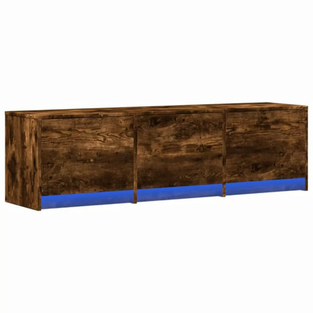 vidaXL TV-Schrank TV-Schrank LED Räuchereiche 140x34x40 cm Holzwerkstoff (1 günstig online kaufen