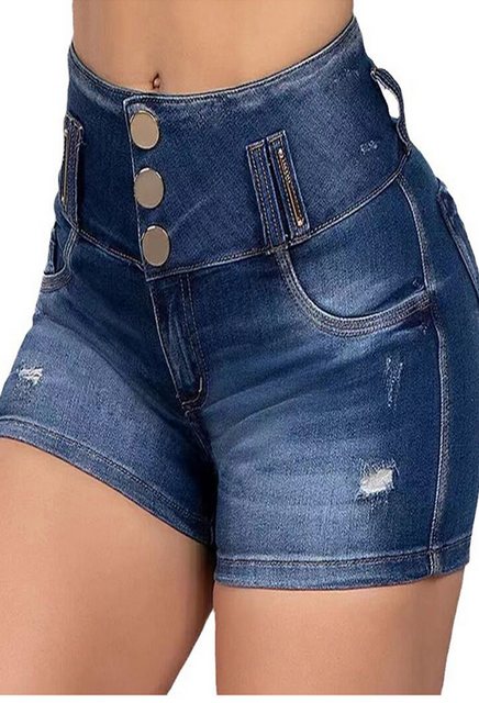 CHENIN Jeansshorts Lässige stretch-jeansshorts mit hoher taille für damen D günstig online kaufen