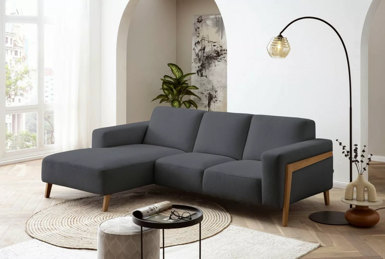 exxpo - sofa fashion Ecksofa, Wahlweise elektrischer Sitztiefenverstellung, günstig online kaufen
