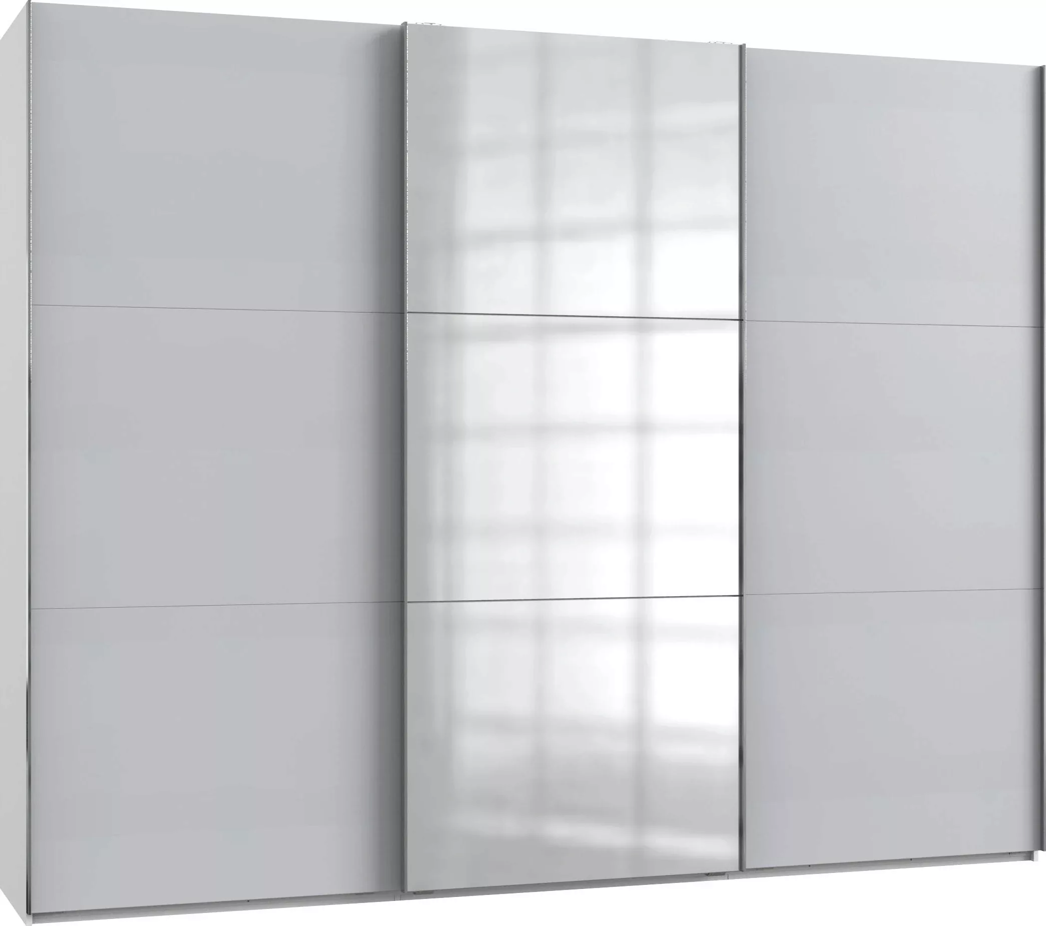 Schwebetürenschrank 3trg mit 1 Spiegel LEVEL36 A von WIMEX Hellgrau günstig online kaufen