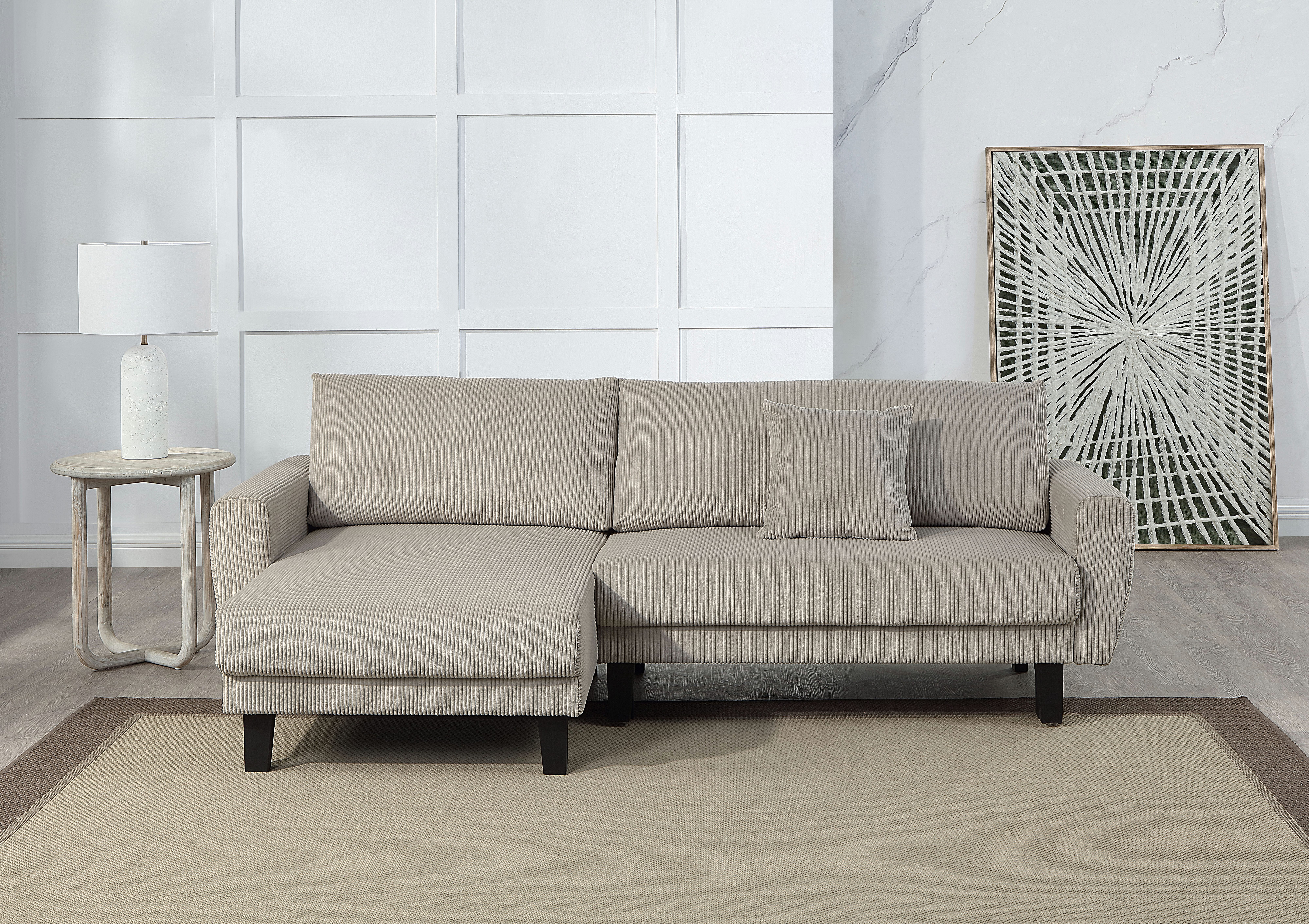 ATLANTIC home collection Ecksofa "Leonid L-Form", mit Schlaffunktion und Be günstig online kaufen