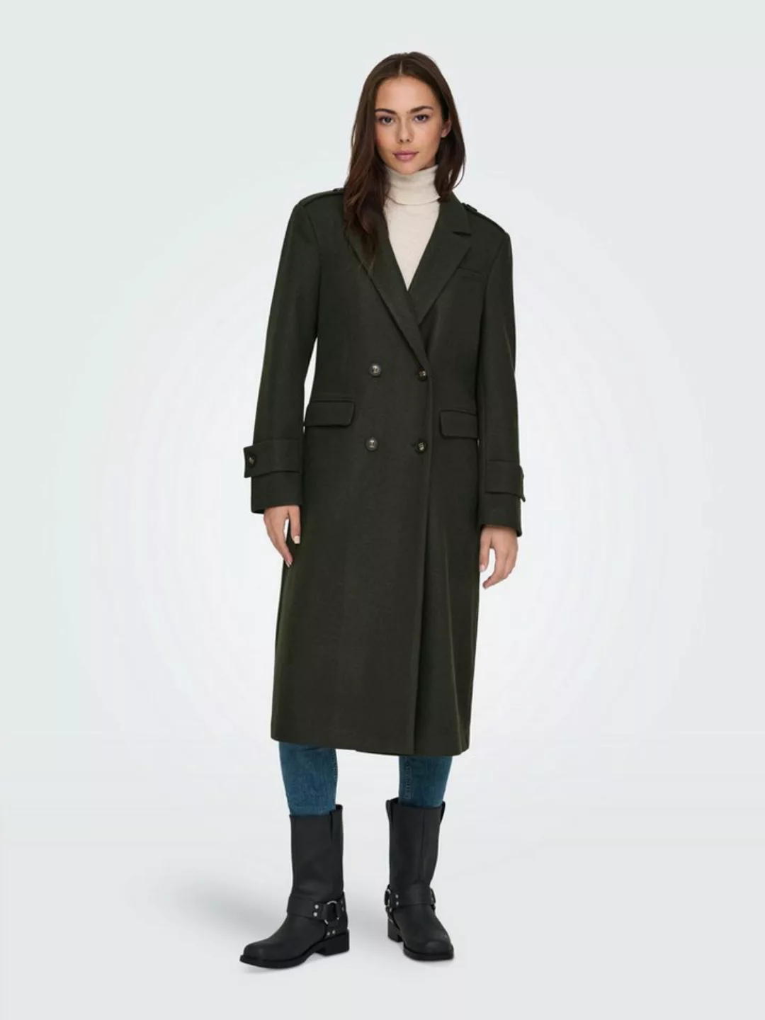 ONLY Langmantel ONLNANCY LIFE MILI LONG COAT CC OTW günstig online kaufen