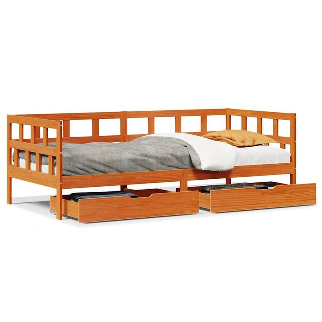 vidaXL Bett, Tagesbett mit Schubladen ohne Matratze 90x190 cm Massivholz günstig online kaufen