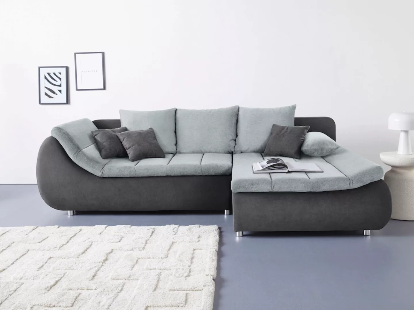 INOSIGN Ecksofa »Imola, elegant und modern, aktuelle Steppung im Sitz, bequ günstig online kaufen