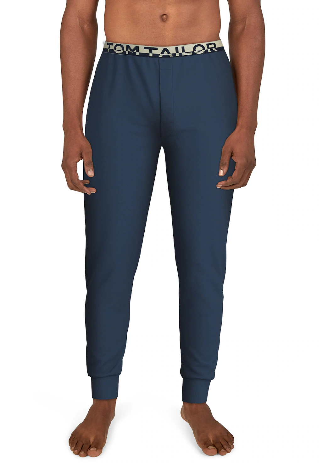 TOM TAILOR Pyjamahose "Brügge", Logobund, schmaler Fit, Seitentaschen, atmu günstig online kaufen