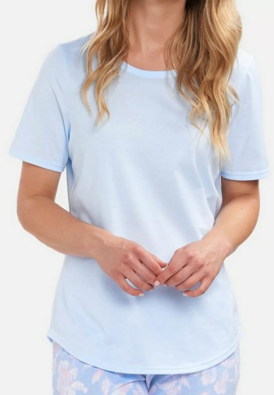 Rösch Pyjamaoberteil Basic (1-tlg) Schlafanzug Shirt kurzarm - Baumwolle - günstig online kaufen