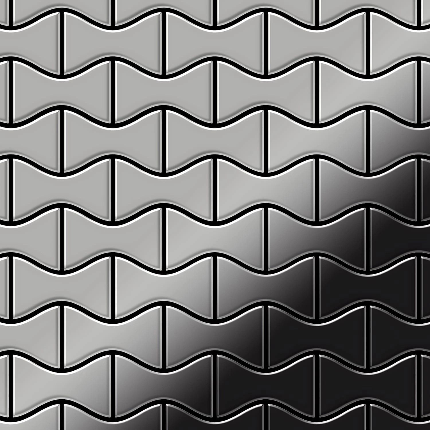ALLOY Mosaik Fliese Massiv Metall Edelstahl Hochglanz Grau 1,6mm Kismet-s-s günstig online kaufen