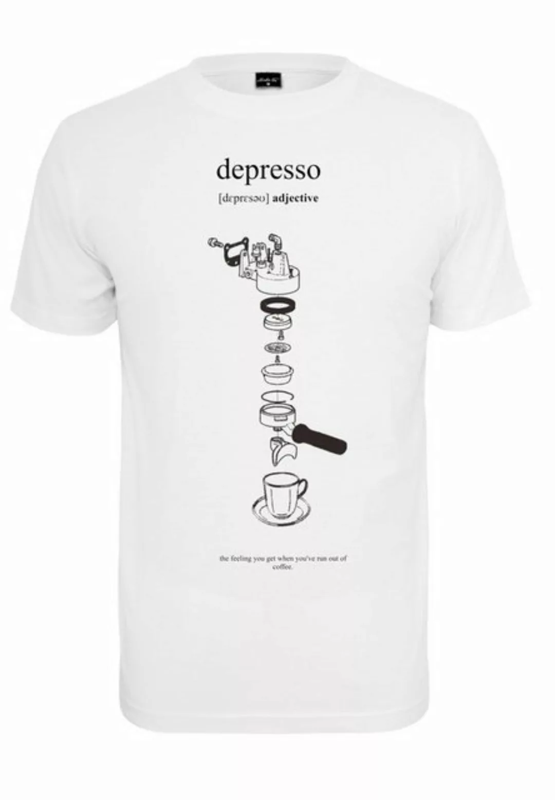 MisterTee Kurzarmshirt MisterTee Herren Depresso Tee (1-tlg) günstig online kaufen