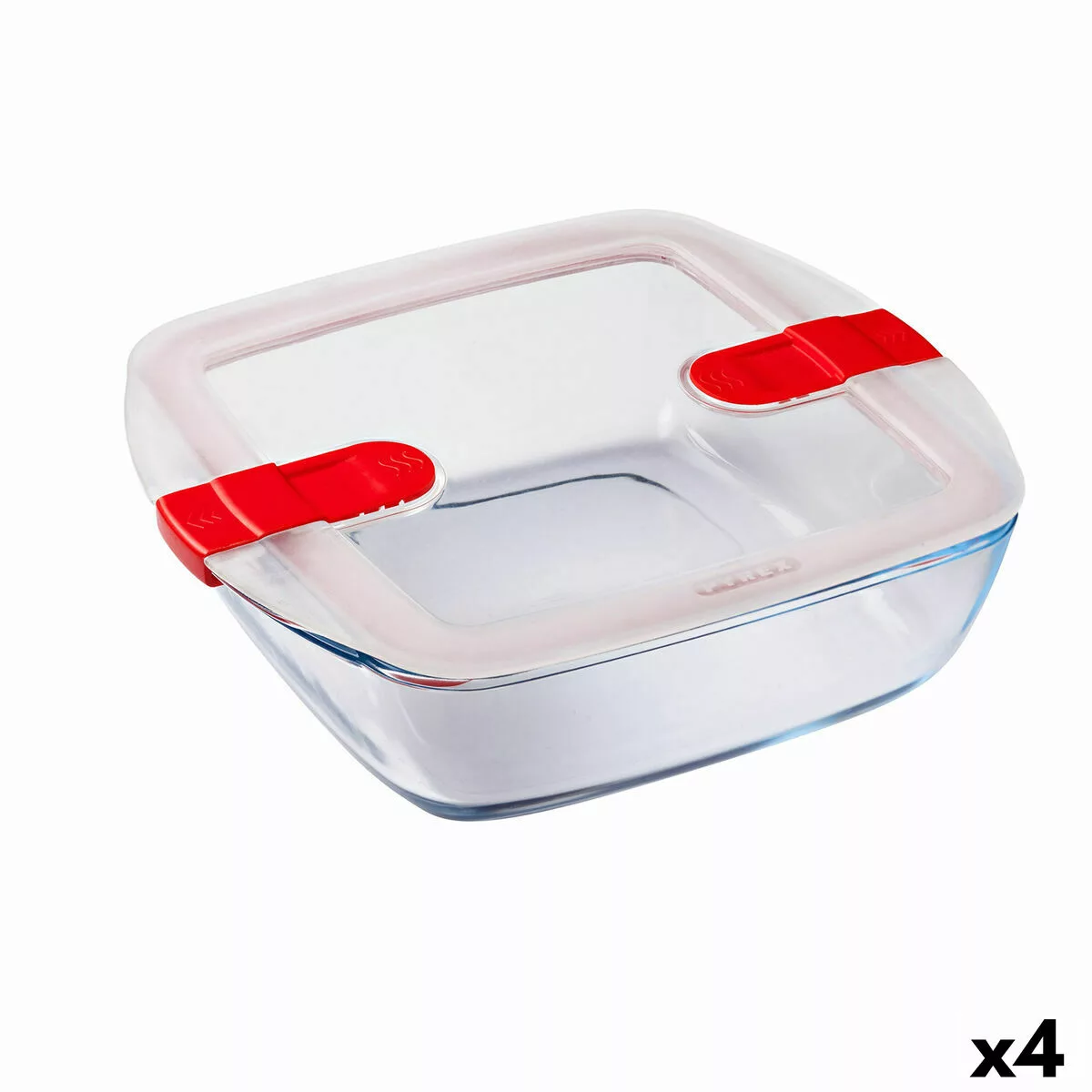 Lunchbox Hermetisch Pyrex Cook & Heat 25 X 22 X 7 Cm 2,2 L Durchsichtig Gla günstig online kaufen