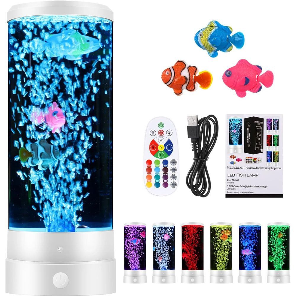 QUBEBU LED Dekolicht Lavalampe LED Fischlampe günstig online kaufen