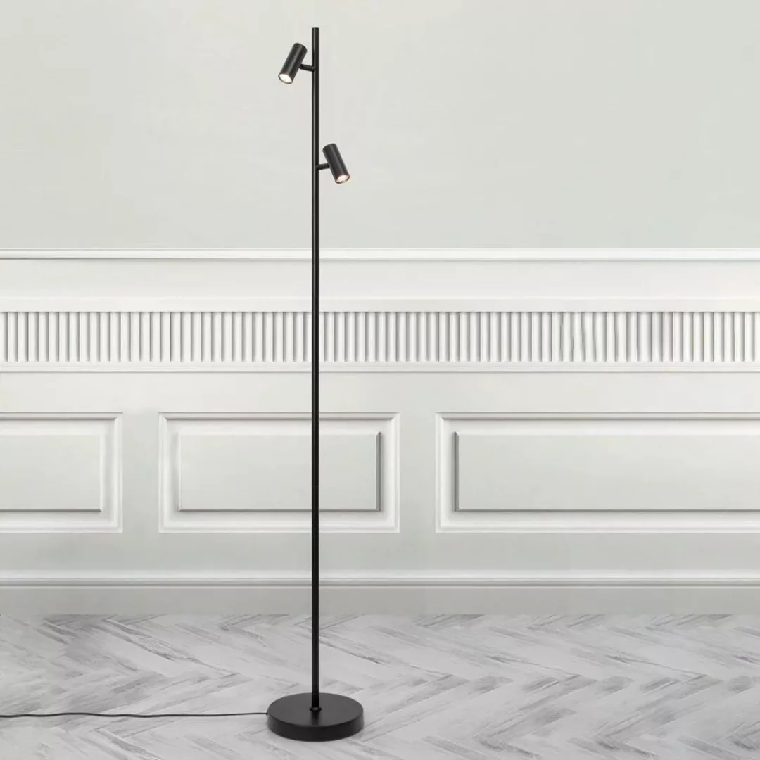 LED Stehleuchte Omari in Schwarz 2x 3,2W 720lm günstig online kaufen