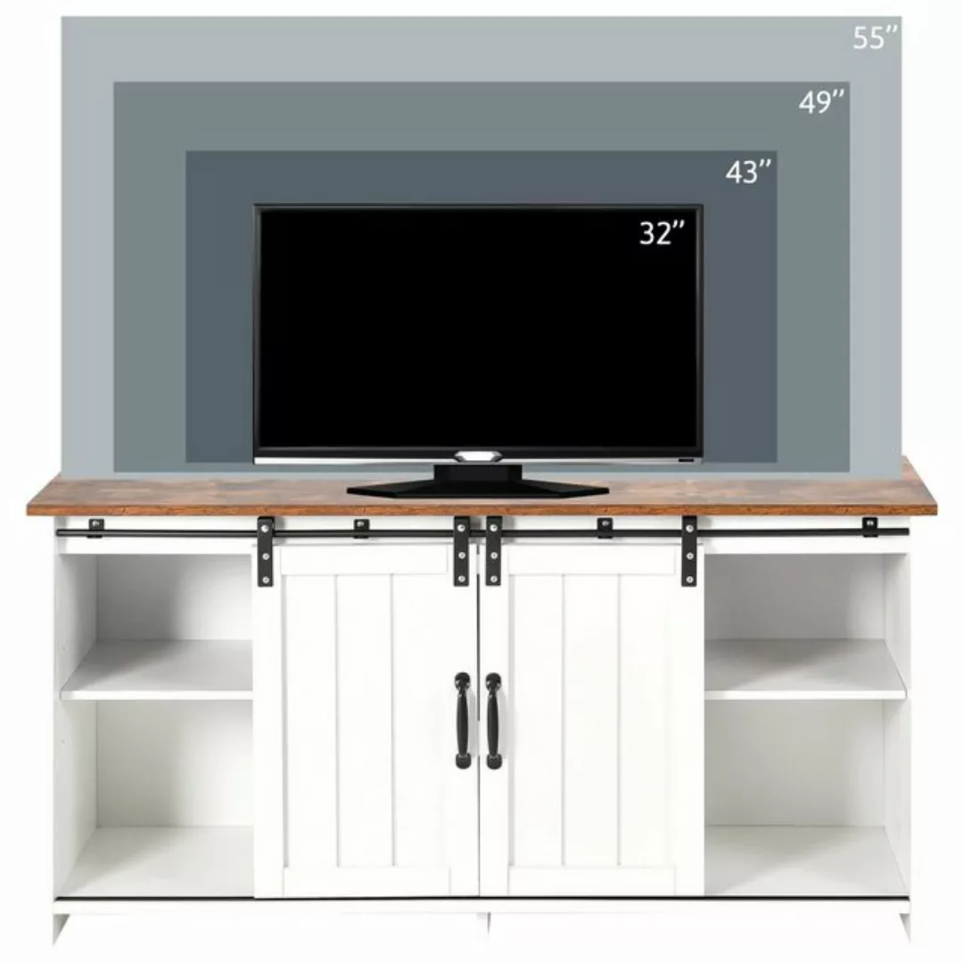REDOM TV-Schrank Sideboard (mit 2 Schiebetüren, Küchenschrank, Stauraumschr günstig online kaufen