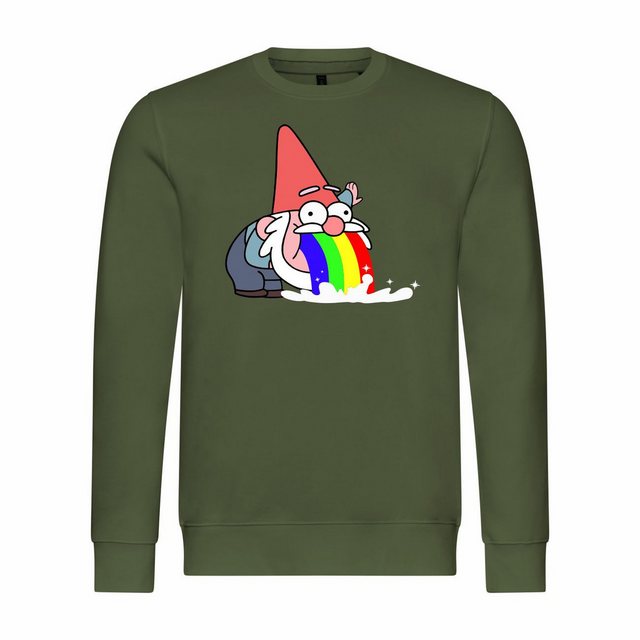 deinshirt Rundhalspullover Herren Sweatshirt Kotzender Zwerg Mit Print Moti günstig online kaufen