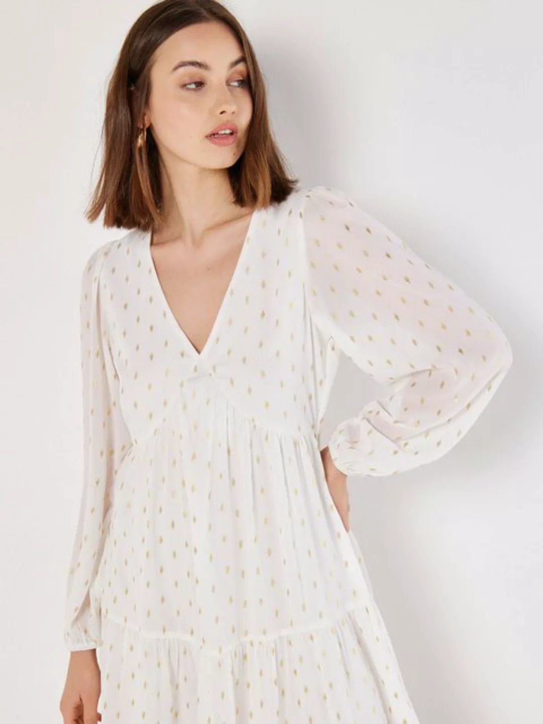 Apricot Minikleid Enchanted Puff Sleeve Dress, (1-tlg) mit semitransparente günstig online kaufen