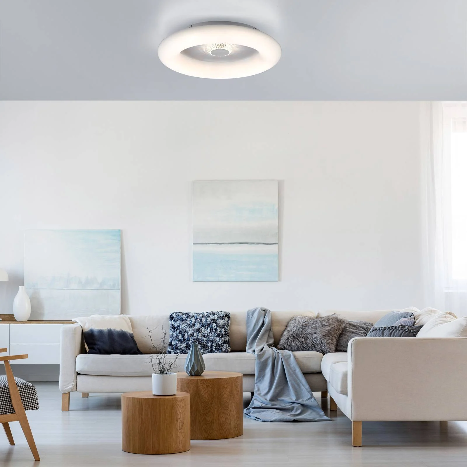 LED-Deckenleuchte Vertigo, CCT, weiß, Ø 50 cm günstig online kaufen