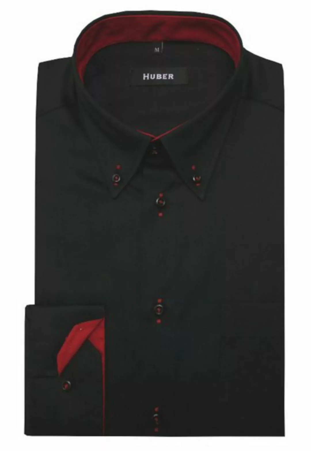 Huber Hemden Langarmhemd HU-0098 Button-Down Kragen, Regular Fit - gerader günstig online kaufen