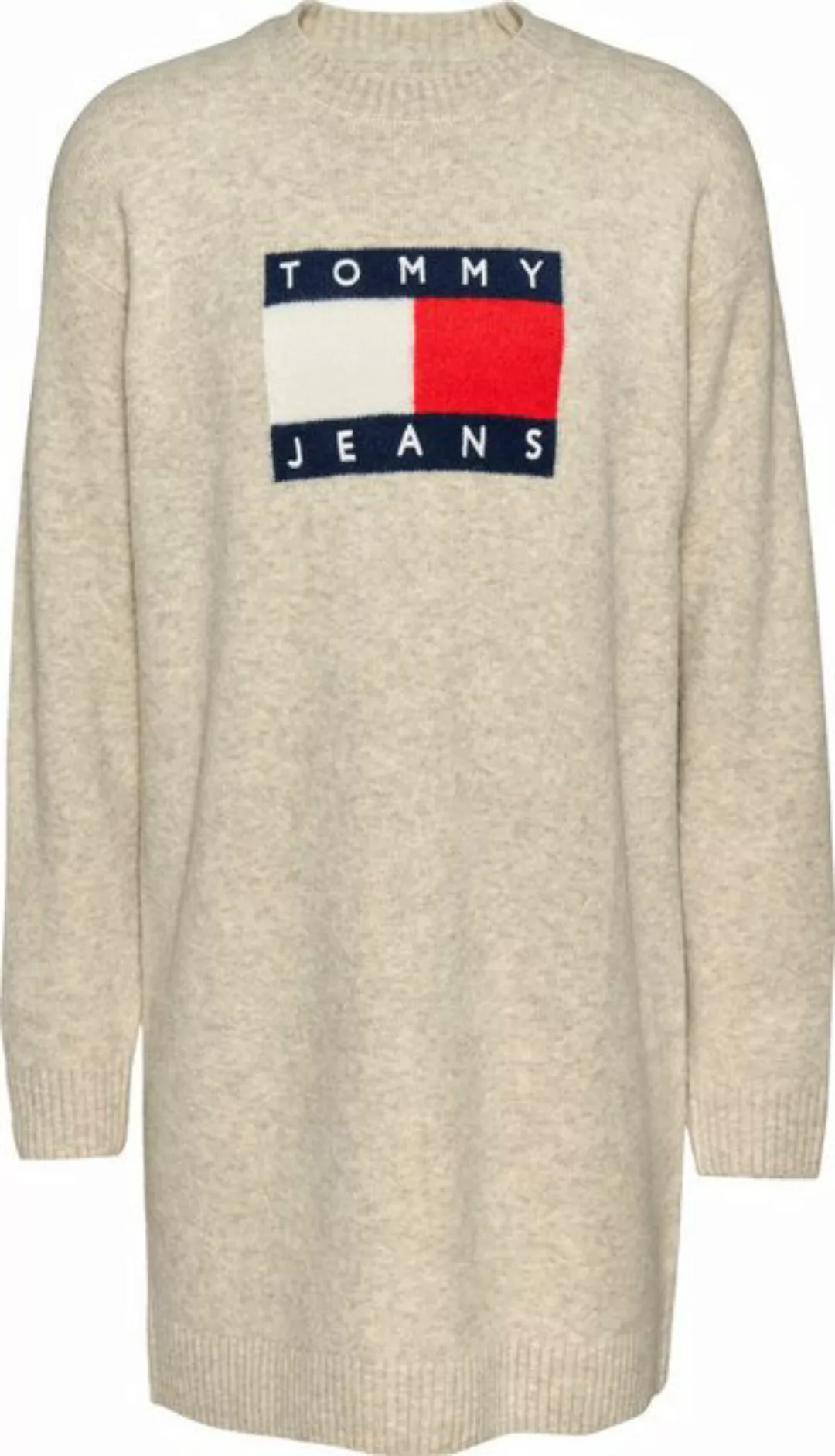 Tommy Jeans Strickkleid TJW MLNGE FLAG SWEATER DRESS EXT mit Logo-Flag günstig online kaufen