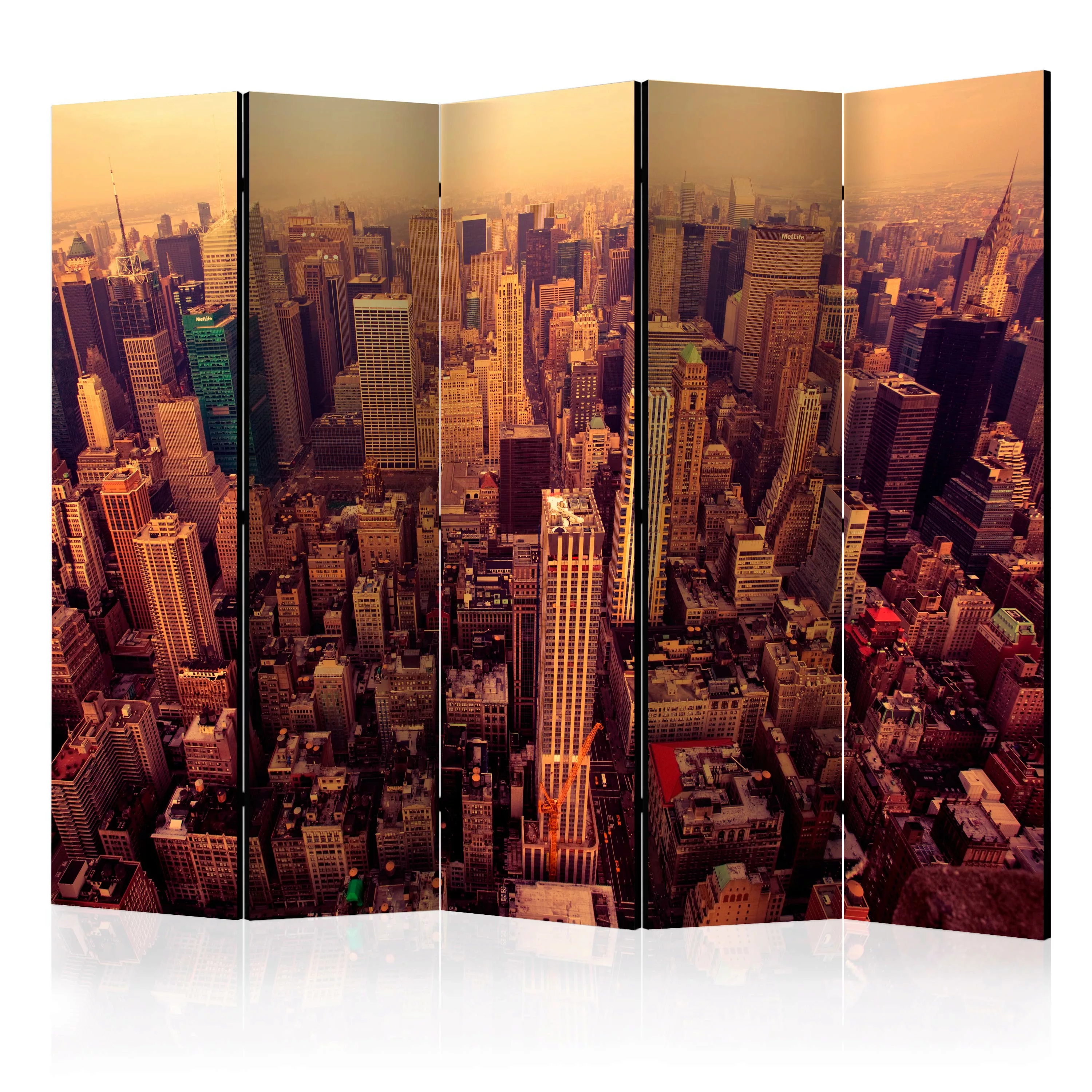 5-teiliges Paravent - Bird Eye View Of Manhattan, New York Ii [room Divider günstig online kaufen